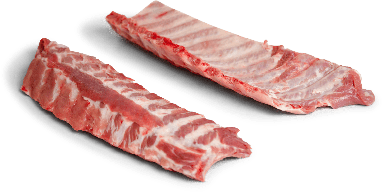 Pork belly, bone-in, rind on, with soft bone. Ex sternum. Approx size: 23x50 cm 2 Pork belly, bone-in, rind on, with soft bone. Ex sternum. Approx size: 23x50 cm - Image 2